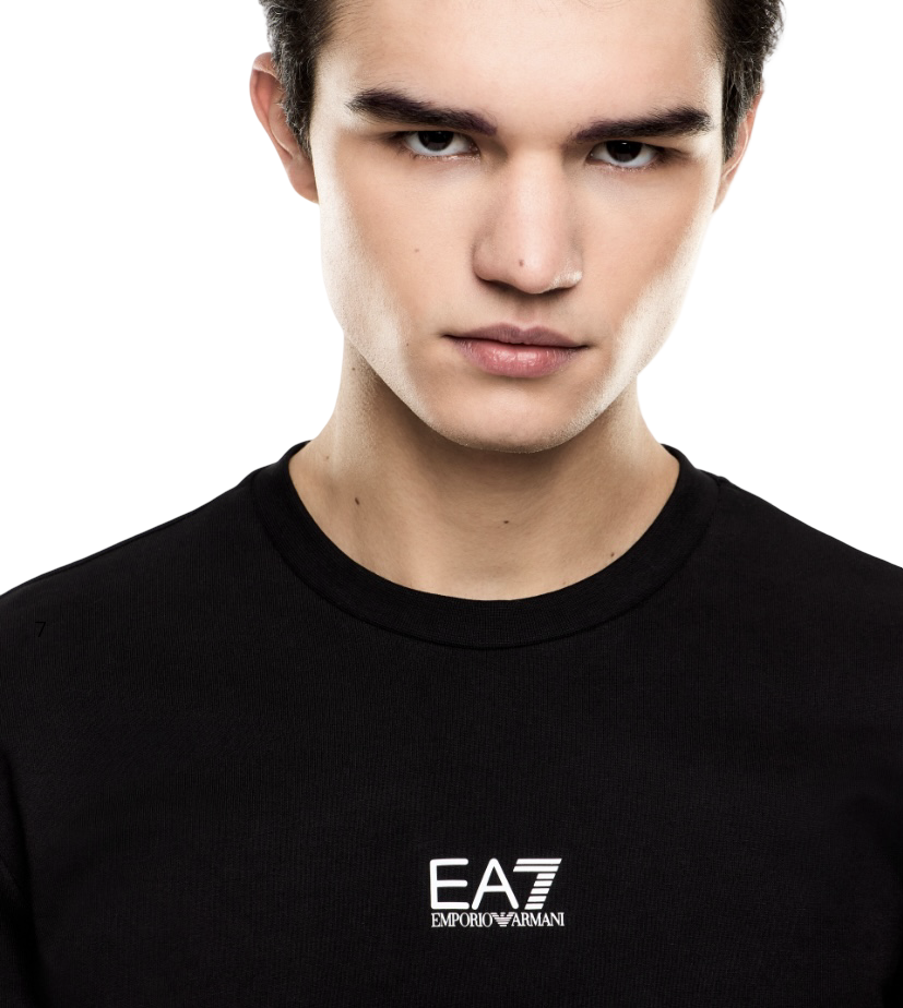 EA7 - Felpa Nera Girocollo Core identity