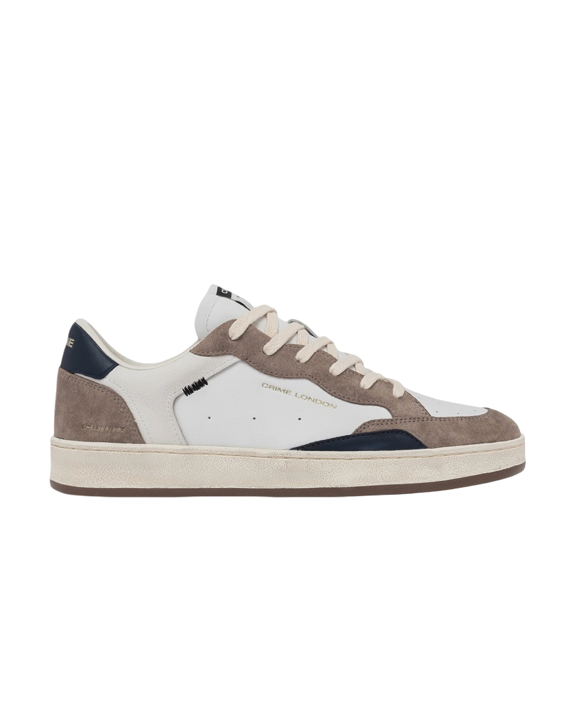 CRIME LONDON - Sneakers Chelsea Bianca, Blu e Tortora