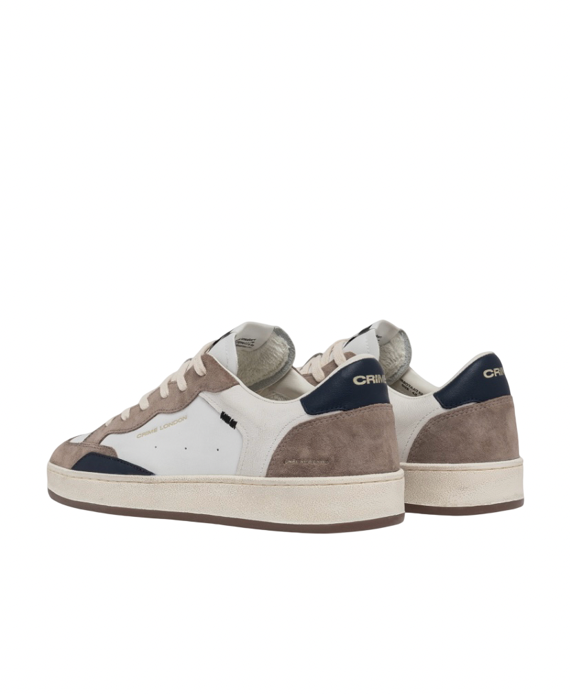CRIME LONDON - Sneakers Chelsea Bianca, Blu e Tortora