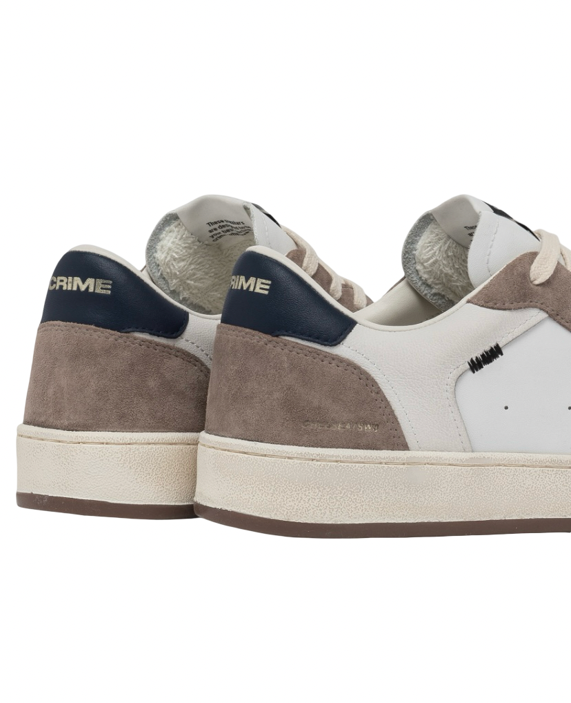 CRIME LONDON - Sneakers Chelsea Bianca, Blu e Tortora