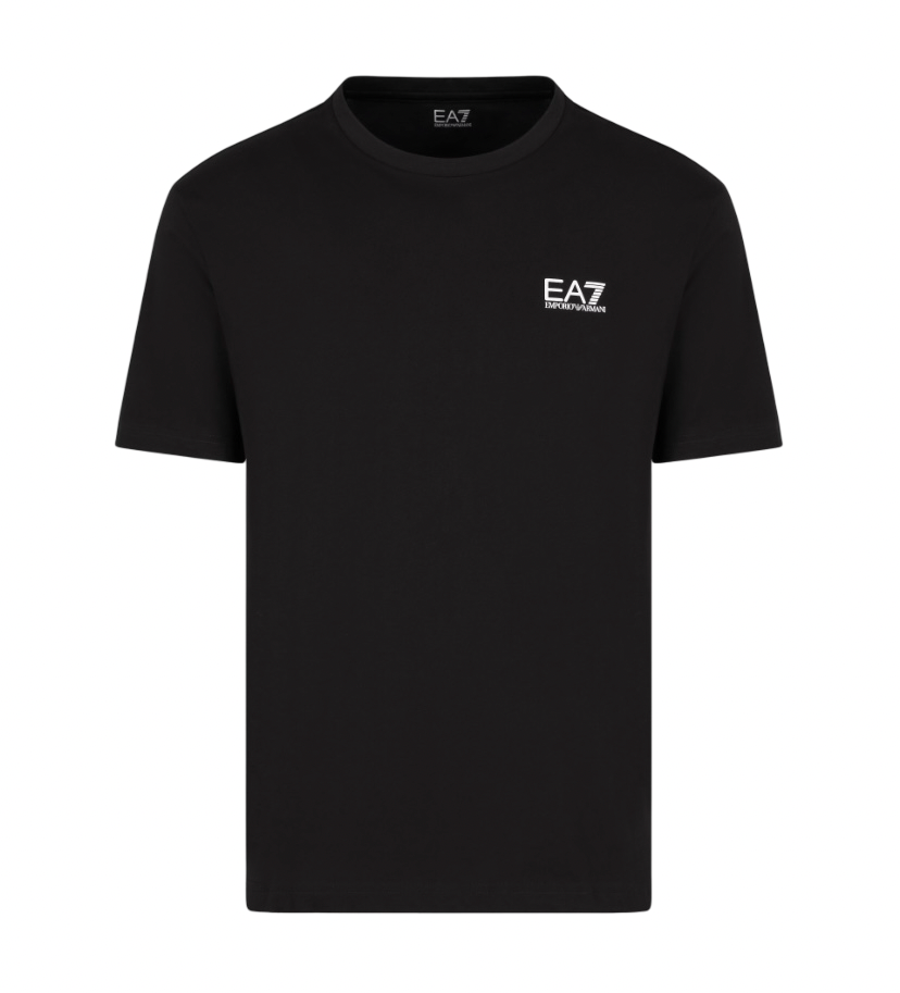 EA7 - T-shirt Nera Core Identity in Cotone Pima