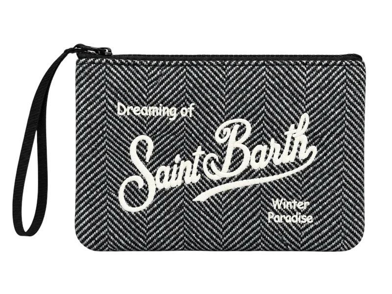 MC2 SAINT BARTH - Christmas Box Cappellino Nero e Pochette Spigata