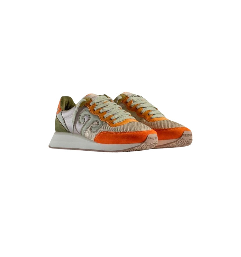 Wushu Ruyi - Sneakers Arancione, Grigio e Verde Militare Master Sport MS322