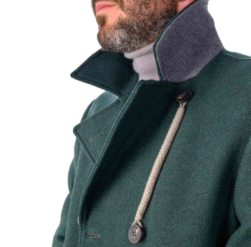 CAMPLIN - Cappotto Corto Doppiopetto Verde Peacoat Island