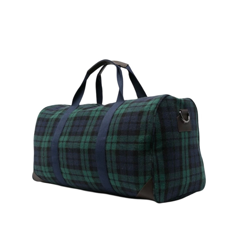 MC2 SAINT BARTH - Borsone Jet Leg Tartan Blu e Verde