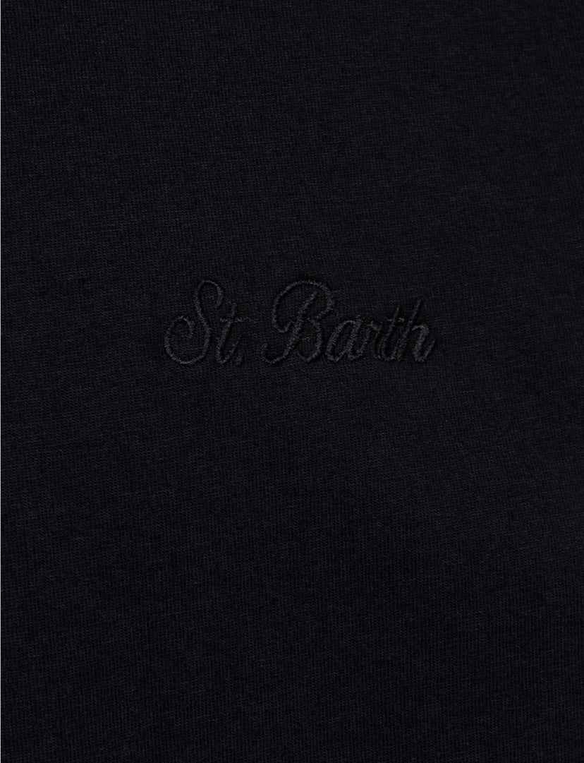 MC2 SAINT BARTH - T-shirt Nera Tinta Unita Arnott