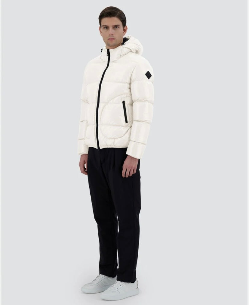 HERNO - Piumino Bianco Bomber in Gloss