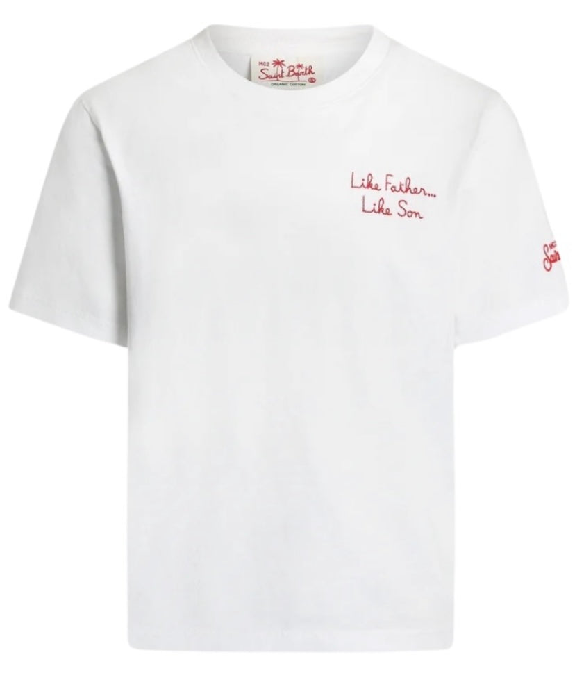 MC2 SAINT BARTH - T-shirt Bianca Simpsons Like Father Like Son