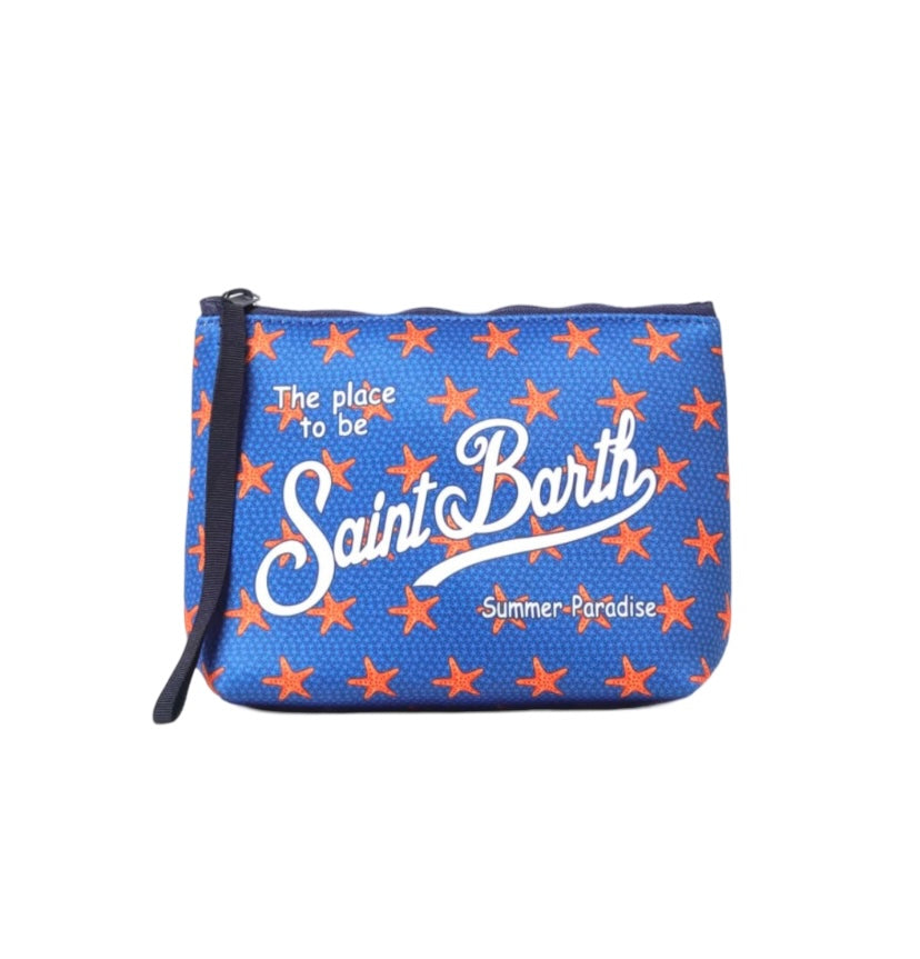 MC2 SAINT BARTH - Pochette Aline Azzurra Stampa Star On Star