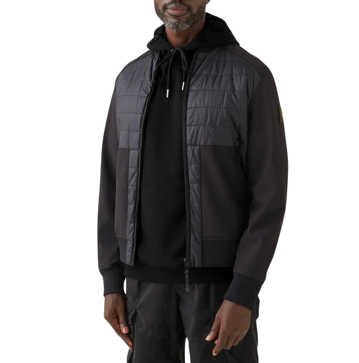 BELSTAFF - Felpa Nera con Cappuccio