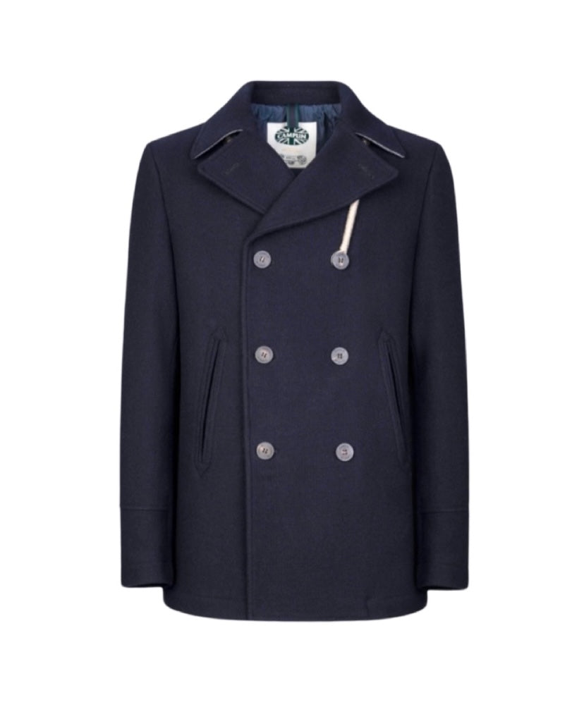 CAMPLIN - Cappotto Corto Doppiopetto Blu Peacoat Island