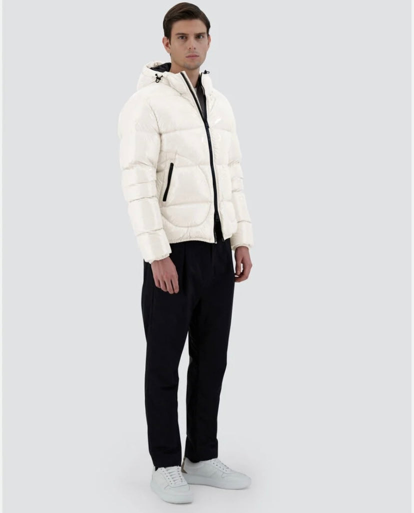 HERNO - Piumino Bianco Bomber in Gloss