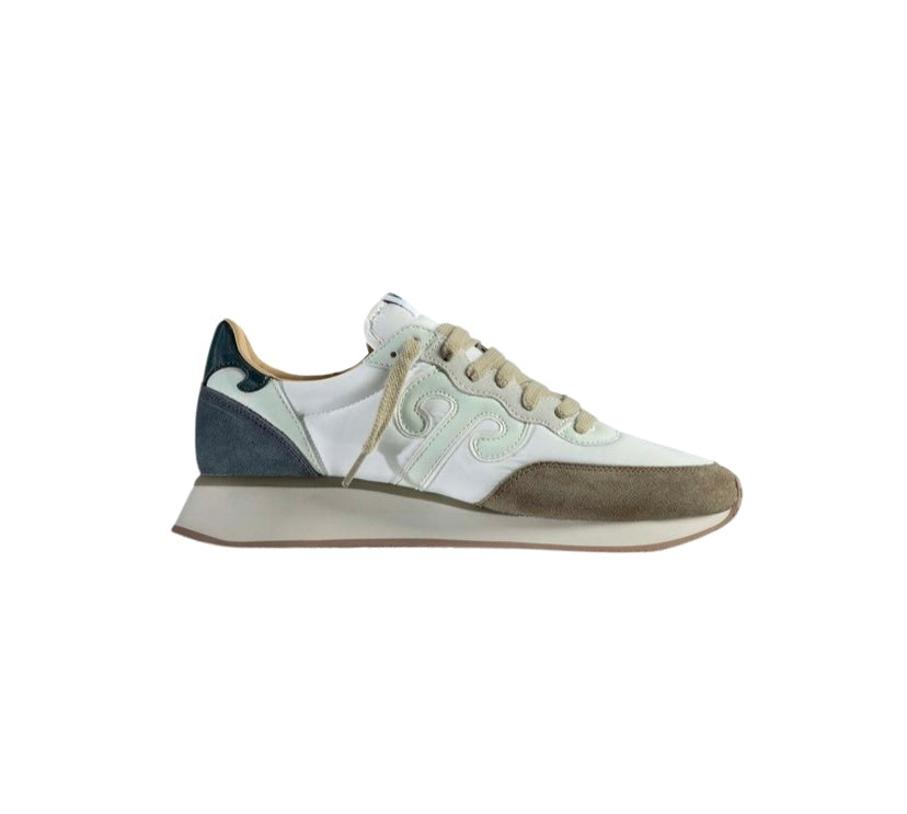 Wushu Ruyi - Sneakers Bianche, Verde Militare e Blu Master M469