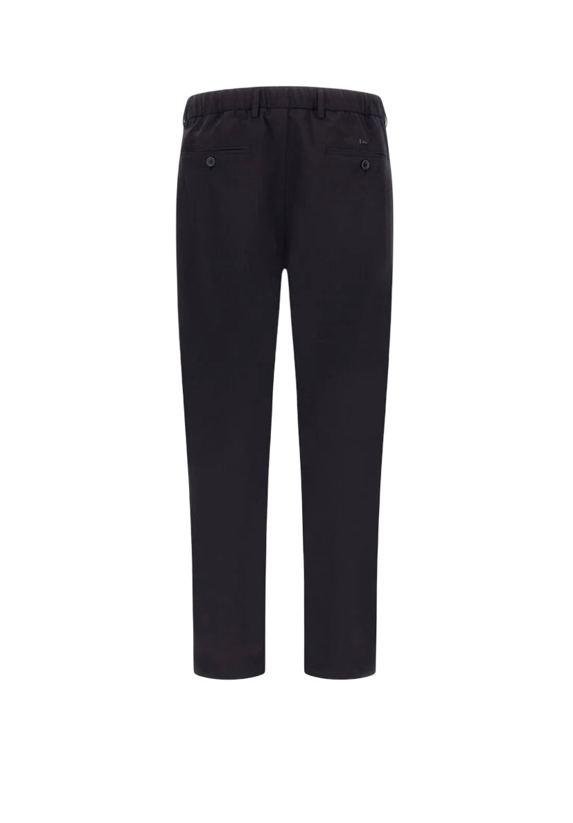 HERNO - Pantalone Blu in Seersucker Tecnico Stretch