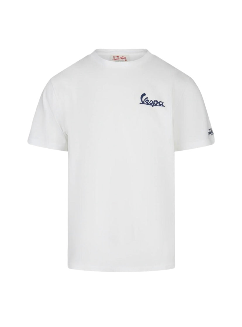 MC2 SAINT BARTH - T-shirt Bianca Vespa 50 Special con Stampa Retro
