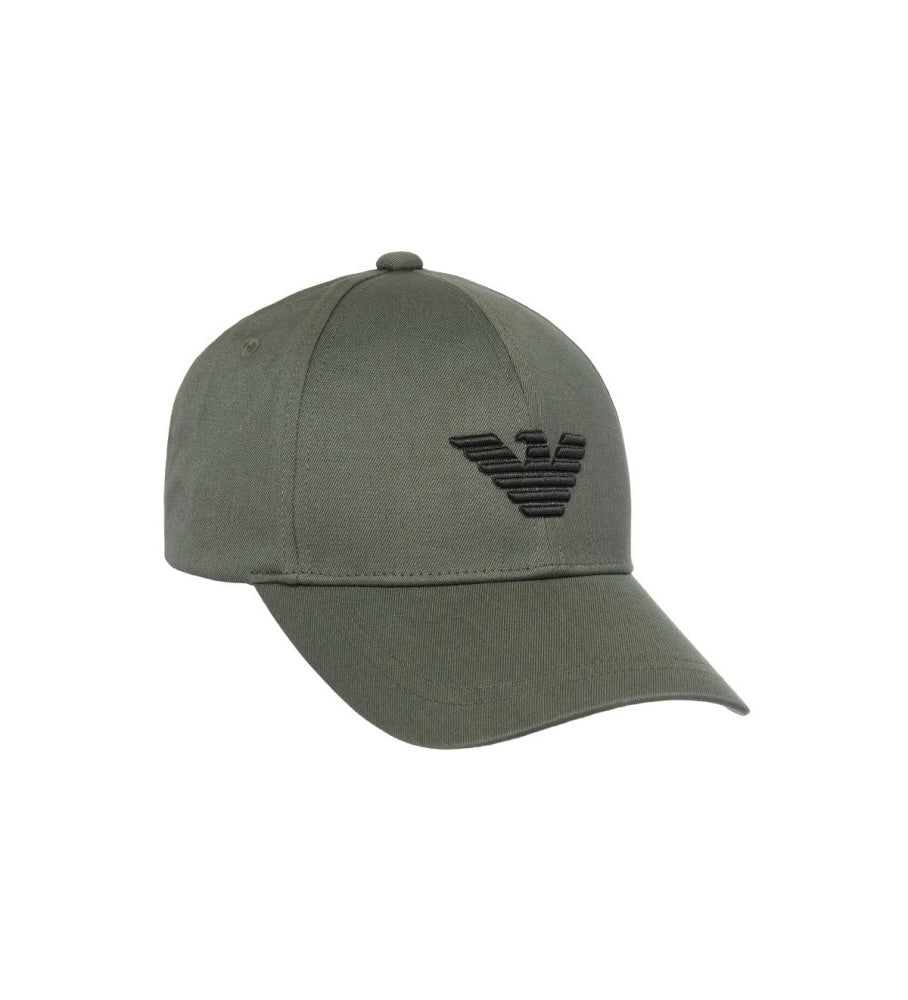 EMPORIO ARMANI - Cappellino Baseball Beachwear Verde Militare