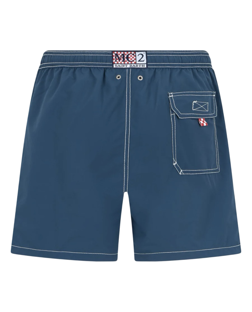 MC2 SAINT BARTH - Costume Patmos Blu Tinta Unita