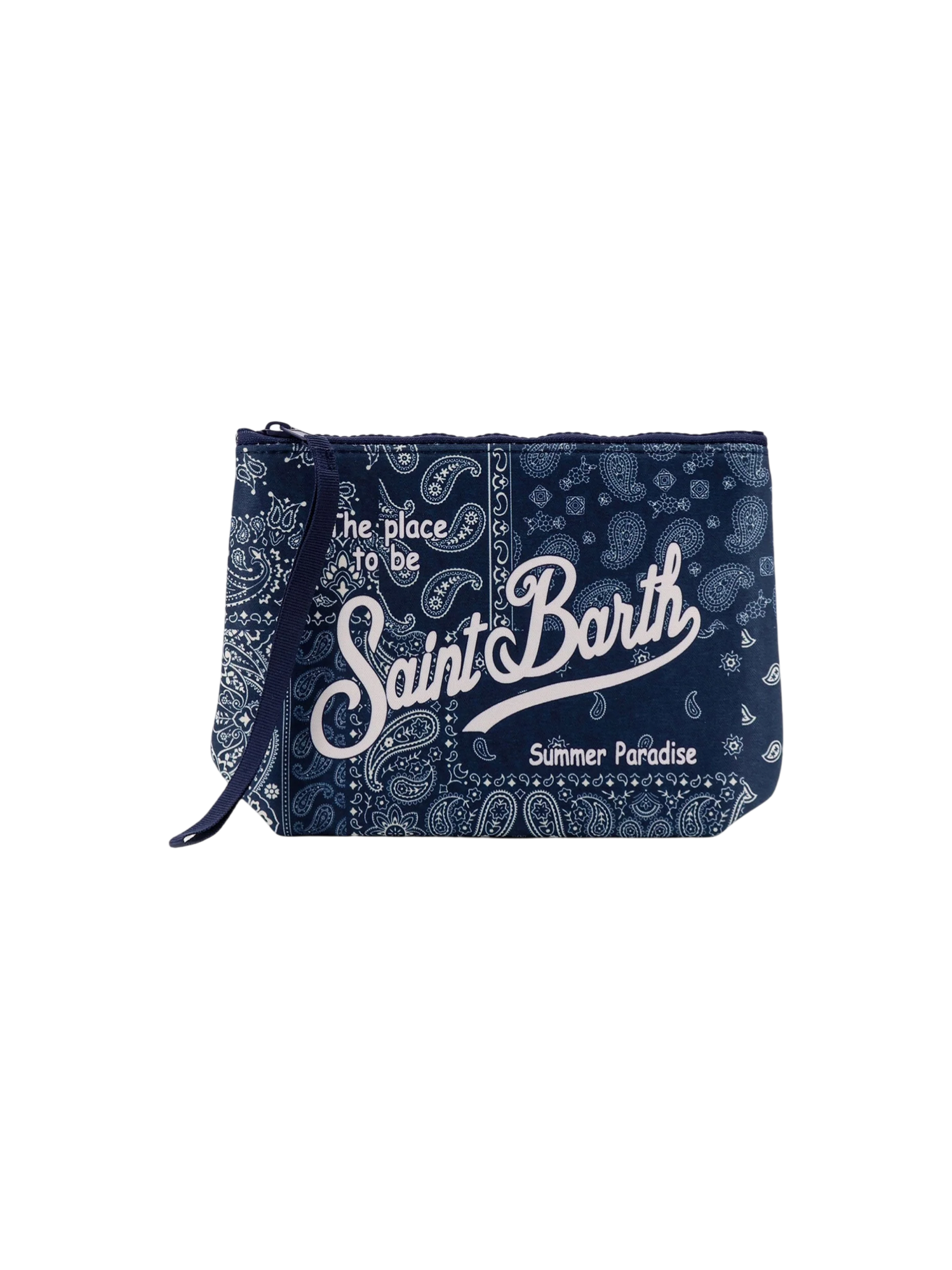 MC2 SAINT BARTH - Pochette Aline Blu Stampa Bandana Plaid