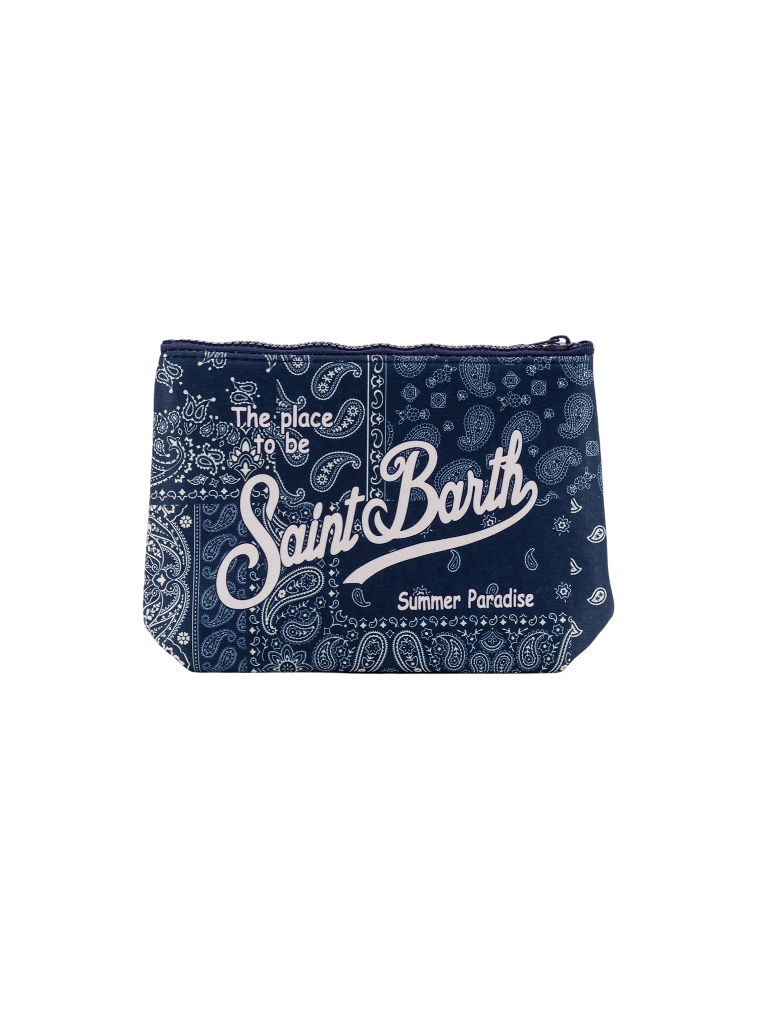 MC2 SAINT BARTH - Pochette Aline Blu Stampa Bandana Plaid