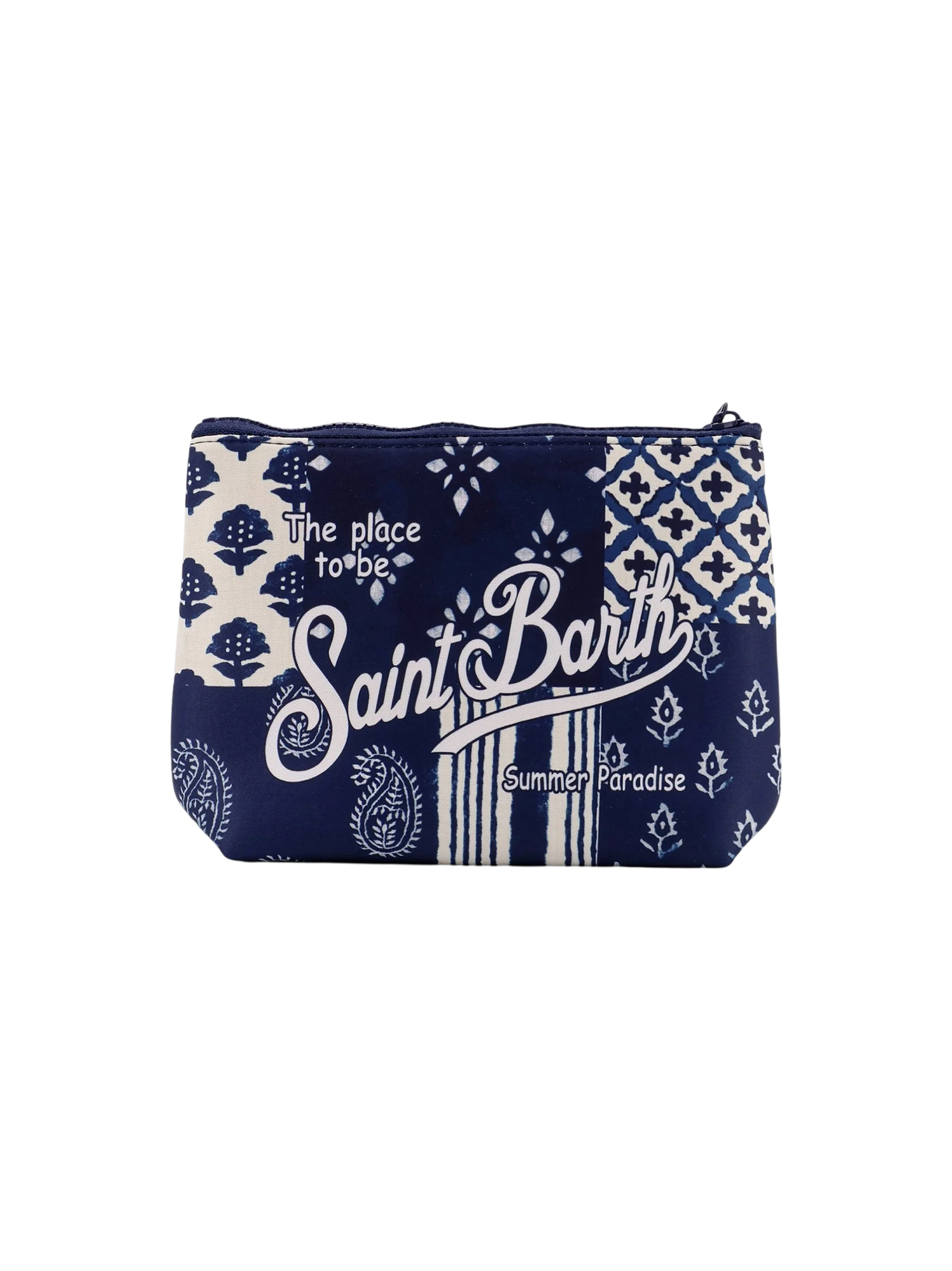 MC2 SAINT BARTH - Pochette Aline Blu Stampa Patch Indigo