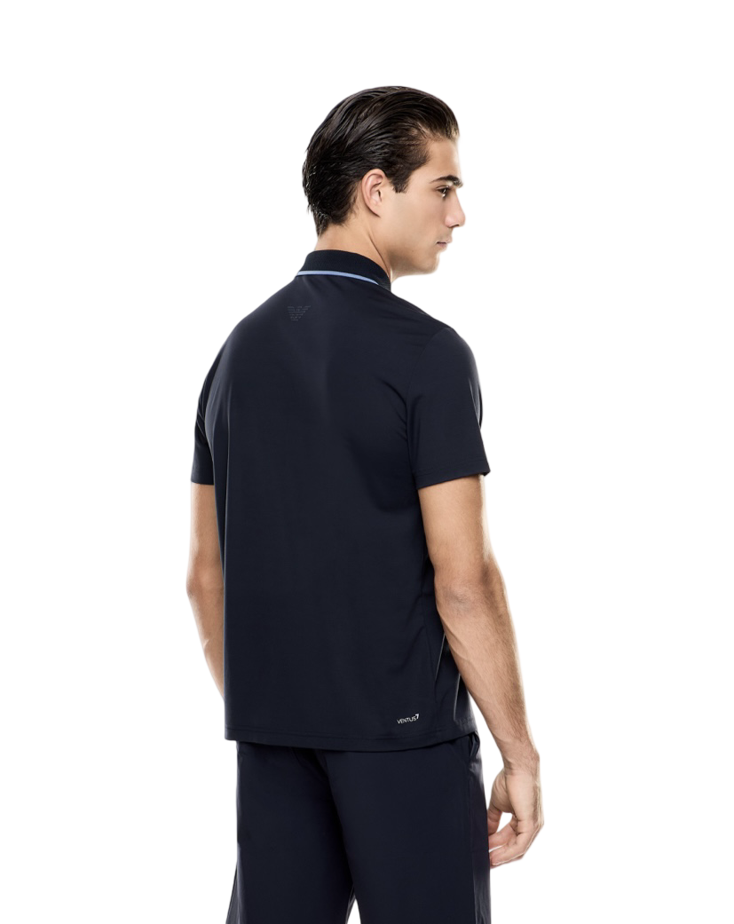EA7 - Polo Blu Golf Pro in tessuto tecnico Ventus7