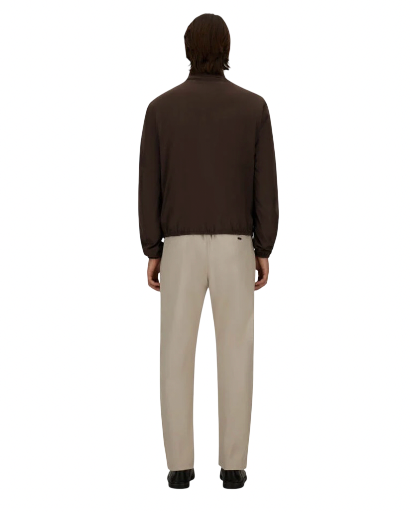 HERNO - Giacca Marrone in Suede Effect