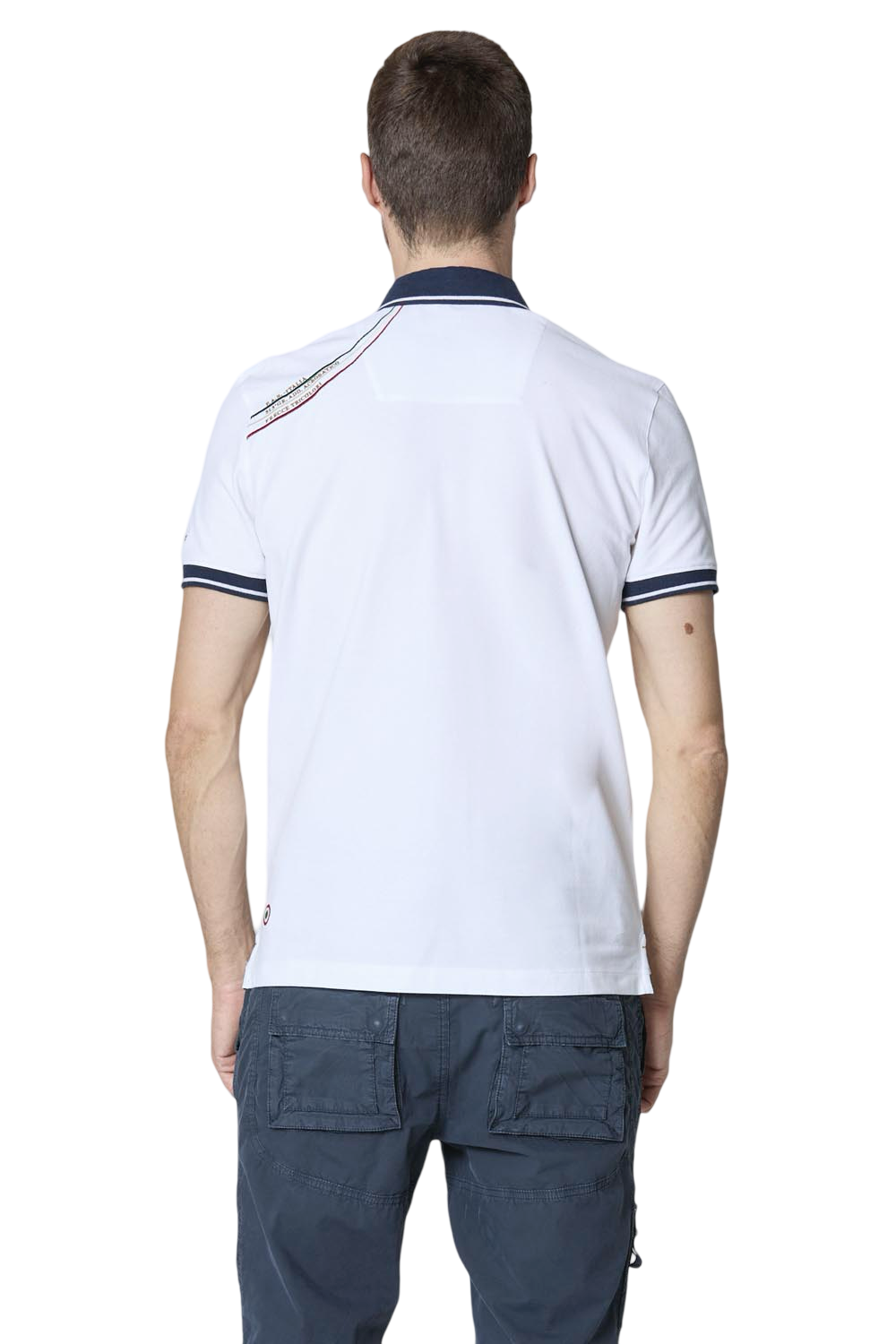 AERONAUTICA MILITARE - Polo Bianca Ricamata Frecce Tricolori