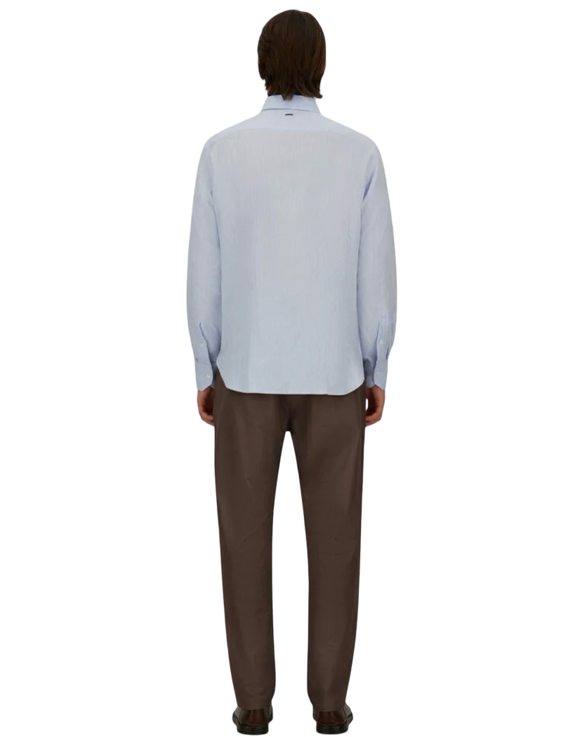 HERNO - Pantalone Marrone in Seersucker Tecnico Stretch