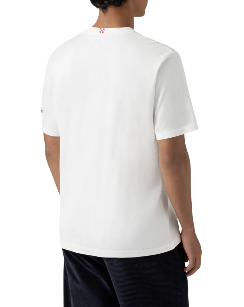 MC2 SAINT BARTH - T-shirt Austin Bianca con Orologio e Ricamo Va tutto al Contrario