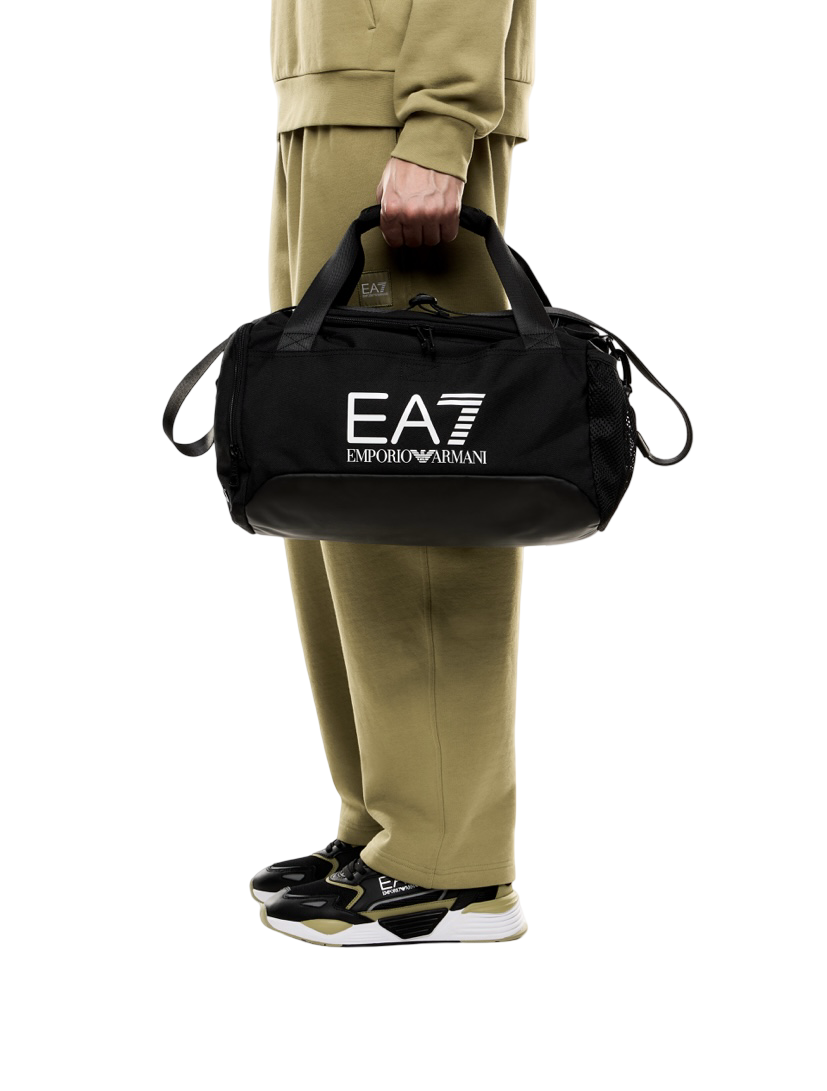 EA7 - Borsone Piccolo Nero da Palestra Train Core con Maxi Logo