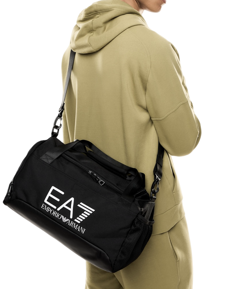 EA7 - Borsone Piccolo Nero da Palestra Train Core con Maxi Logo