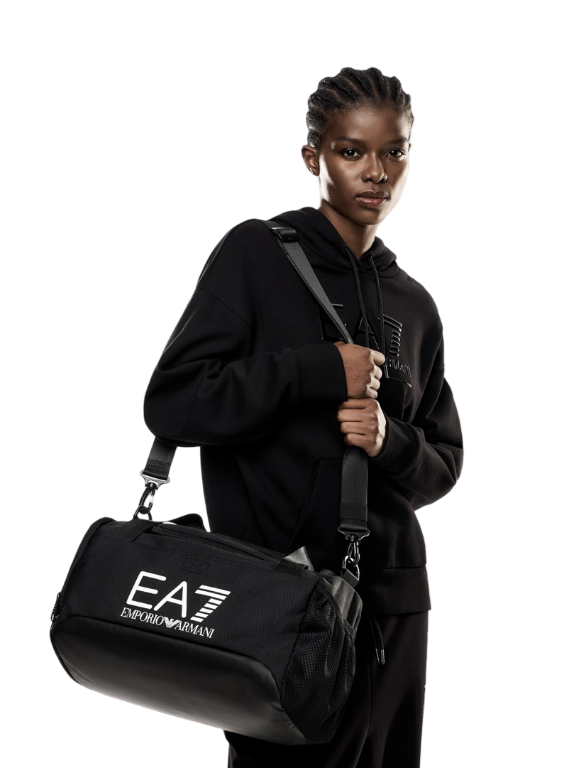 EA7 - Borsone Piccolo Nero da Palestra Train Core con Maxi Logo