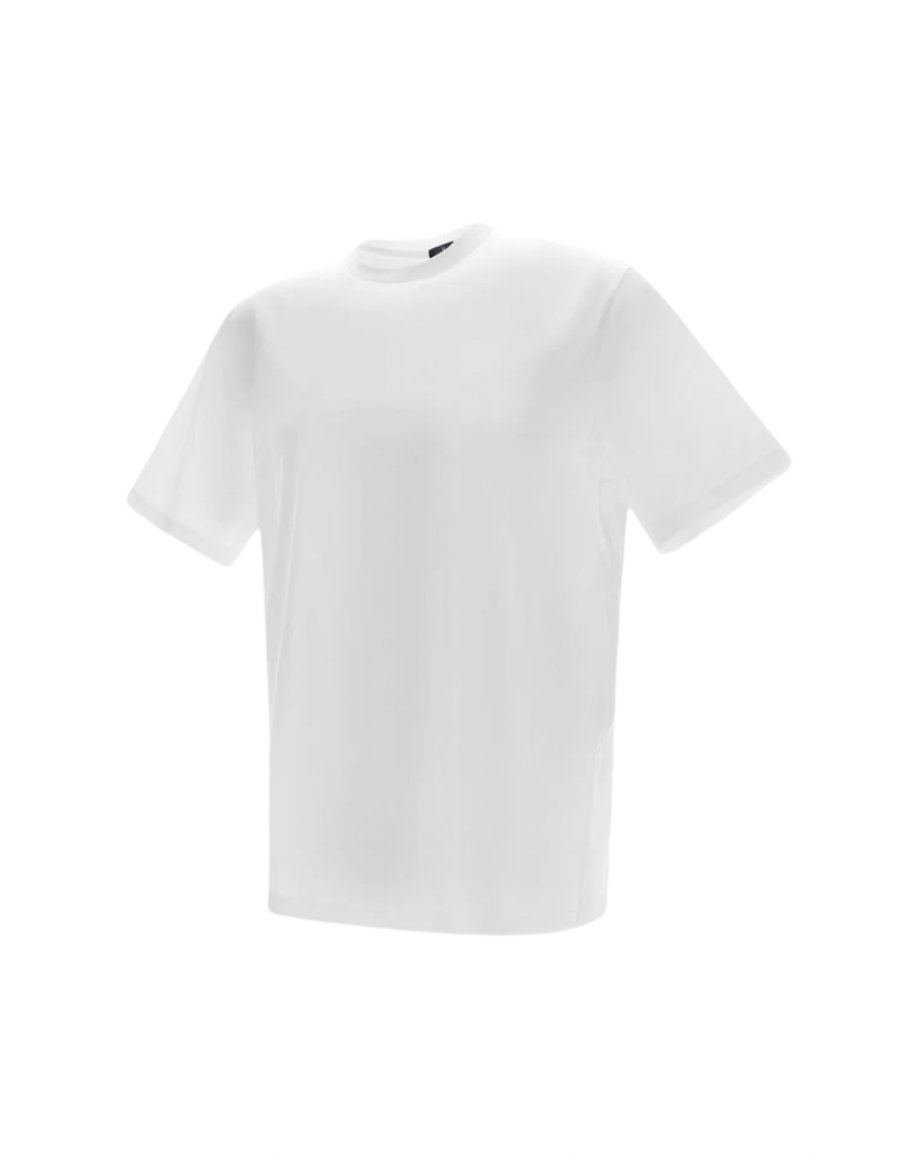 HERNO - T-shirt Bianca in Cotone Stretch Superfine