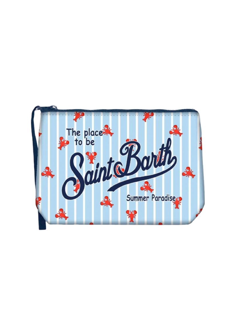 MC2 SAINT BARTH - Pochette Aline Lob Double Stripes Celeste
