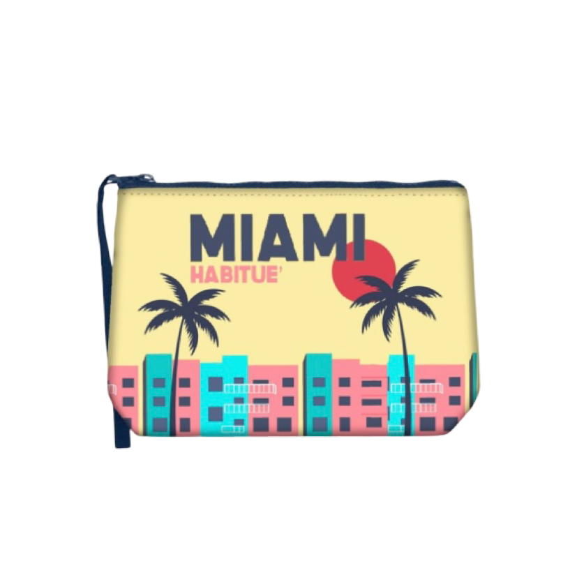 MC2 SAINT BARTH - Pochette Aline Gialla Miami Postcard