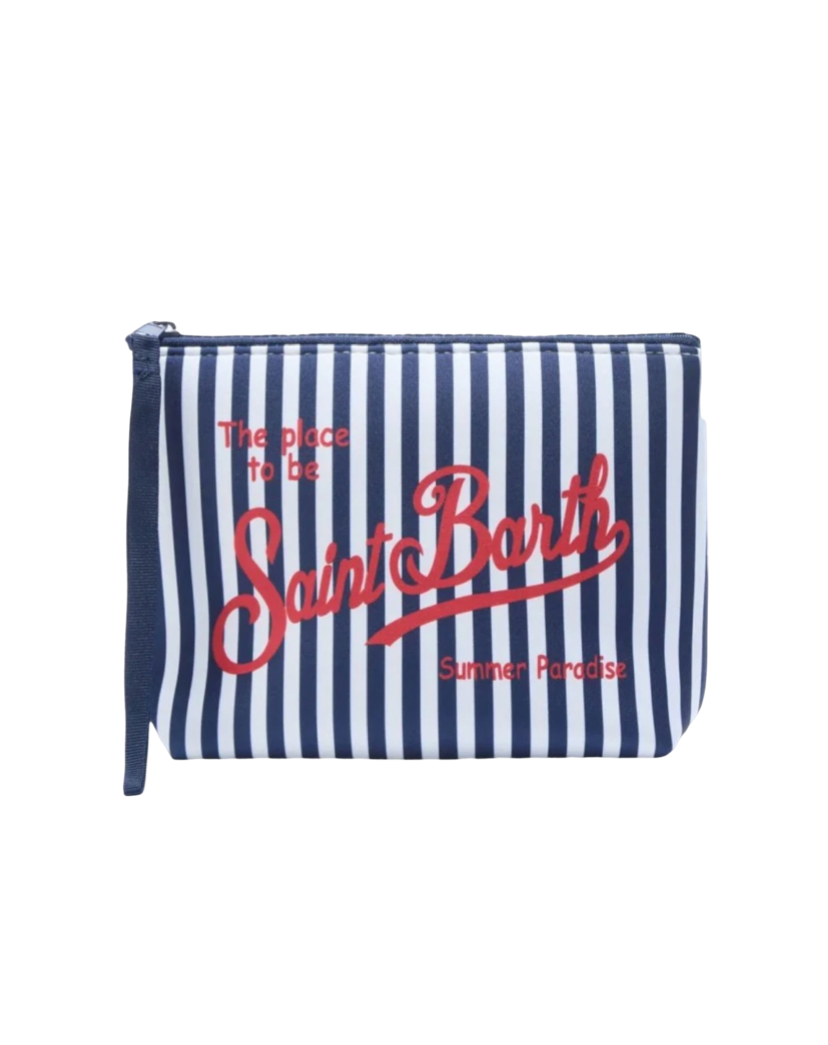 MC2 SAINT BARTH - Pochette Aline Stripes Mini Blu