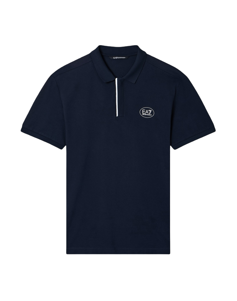 EA7 - Polo Blu Tennis Club in Cotone Stretch