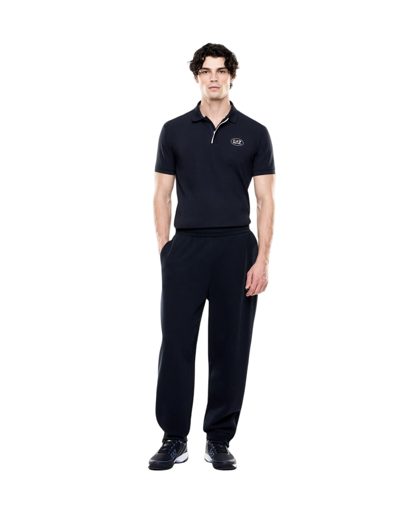 EA7 - Polo Blu Tennis Club in Cotone Stretch