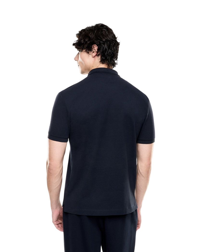 EA7 - Polo Blu Tennis Club in Cotone Stretch