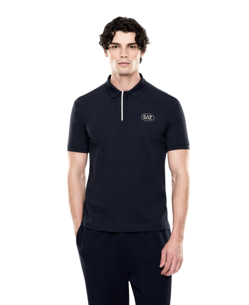 EA7 - Polo Blu Tennis Club in Cotone Stretch