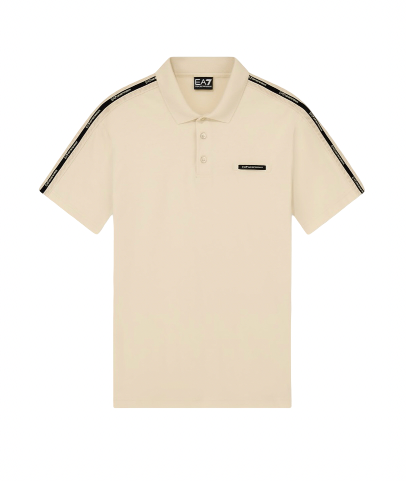 EA7 - Polo Beige Logo Series in Jersey