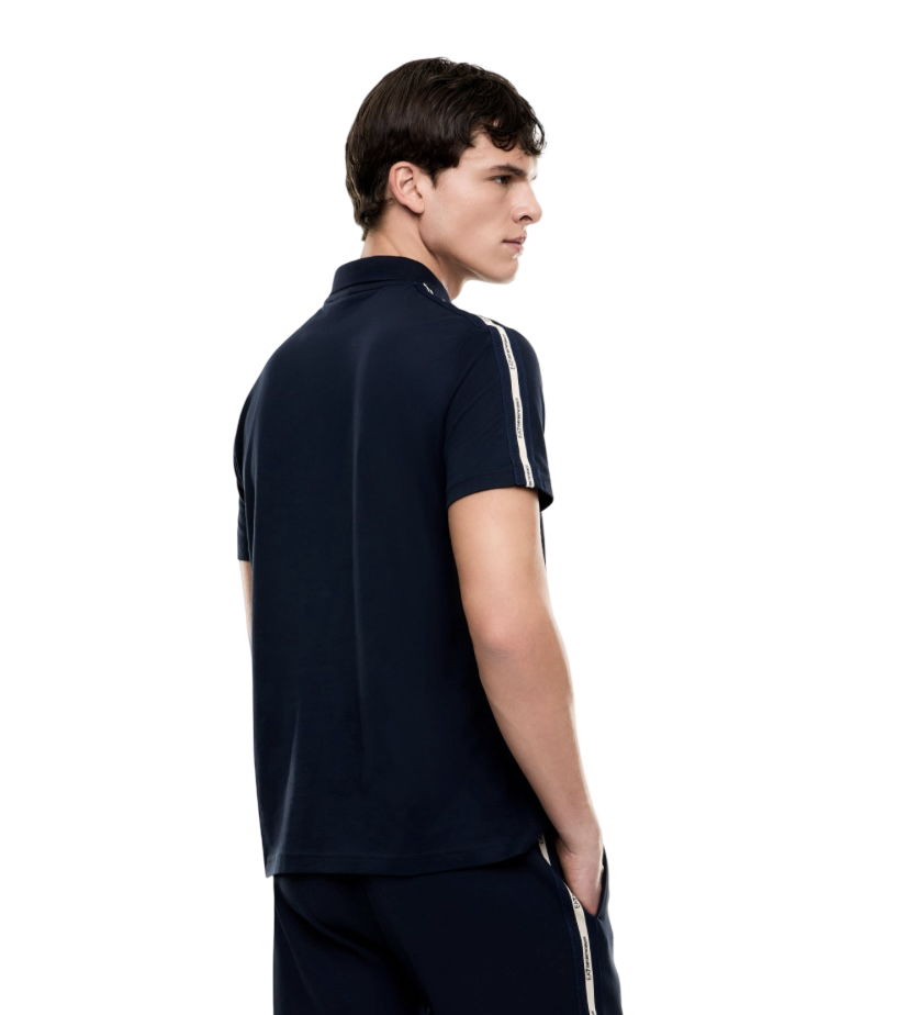 EA7 - Polo Blu Logo Series in Jersey
