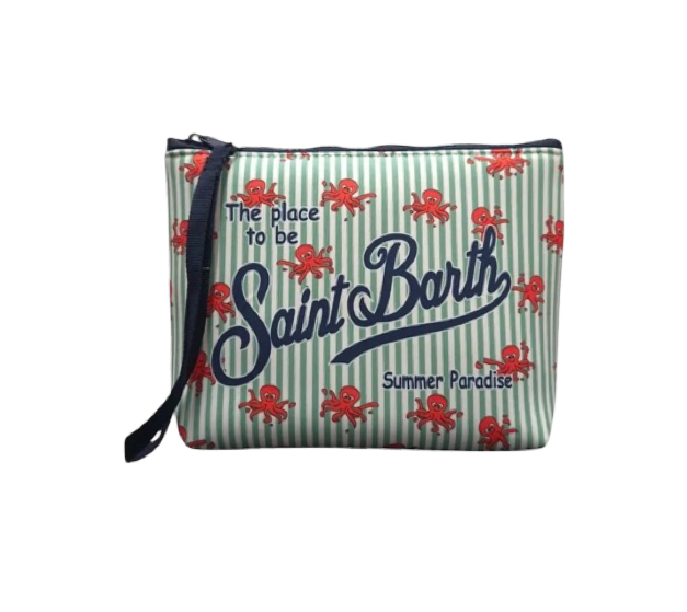 MC2 SAINT BARTH - Pochette Aline Octo Cling Stripes Verde