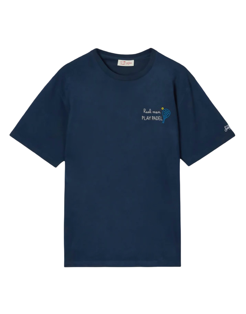 MC2 SAINT BARTH - T-shirt Blu Real Man Play Padel