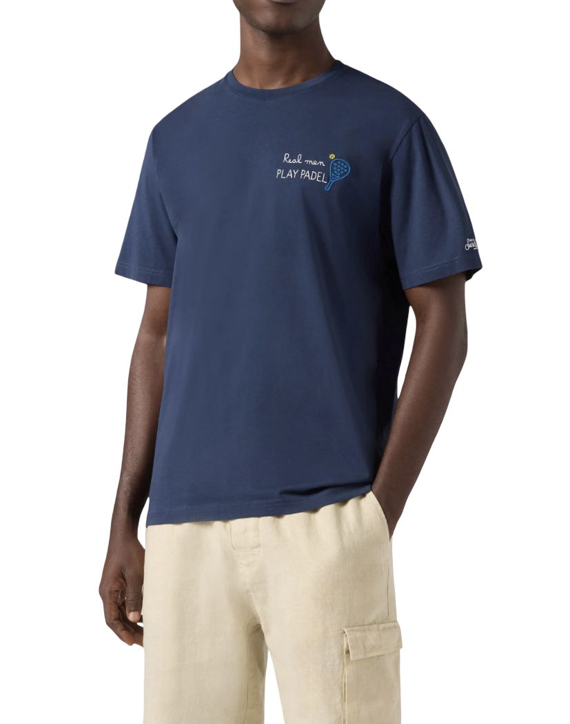 MC2 SAINT BARTH - T-shirt Blu Real Man Play Padel