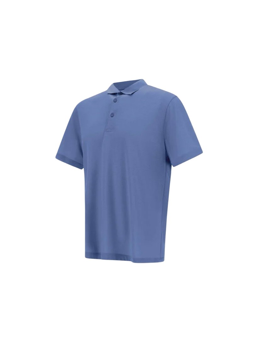 HERNO - Polo Azzurra in Jersey Crepe
