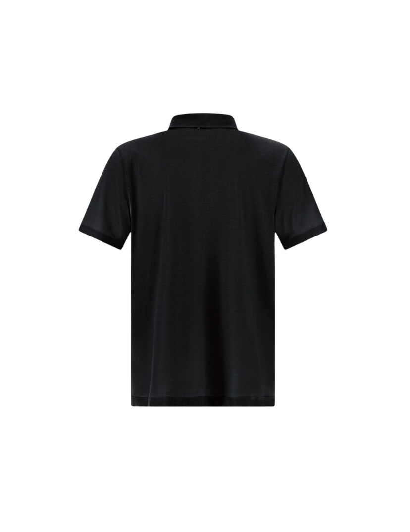 HERNO - Polo Nera in Jersey Crepe