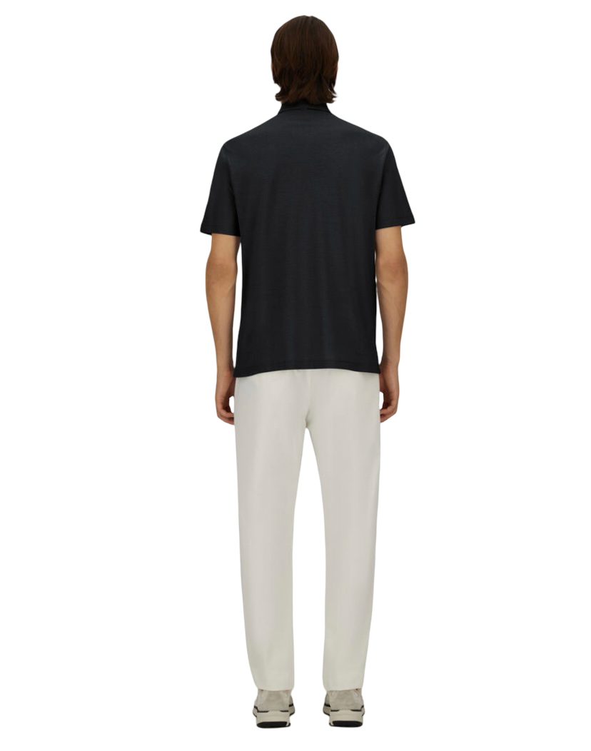 HERNO - Polo Nera in Jersey Crepe