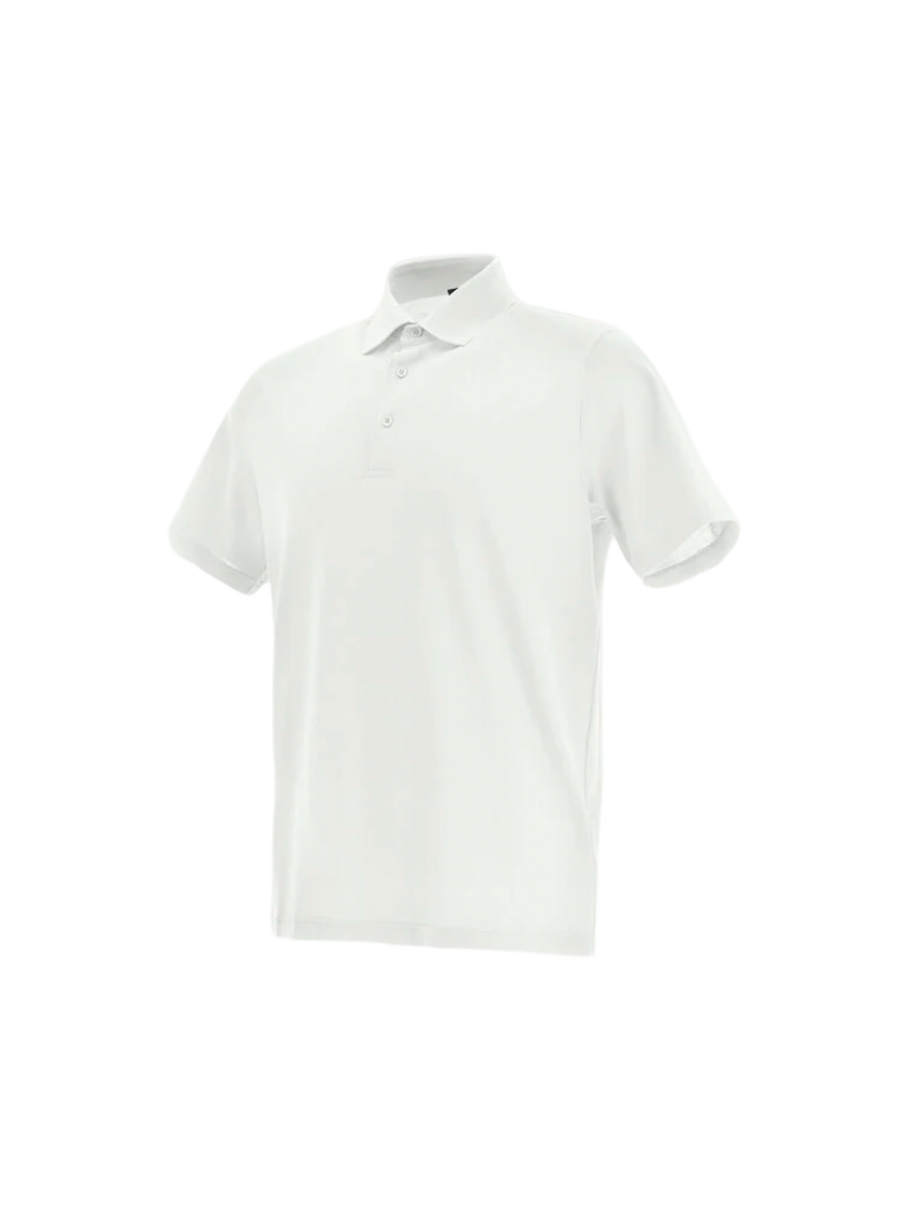 HERNO - Polo Bianco Ghiaccio in Jersey Crepe