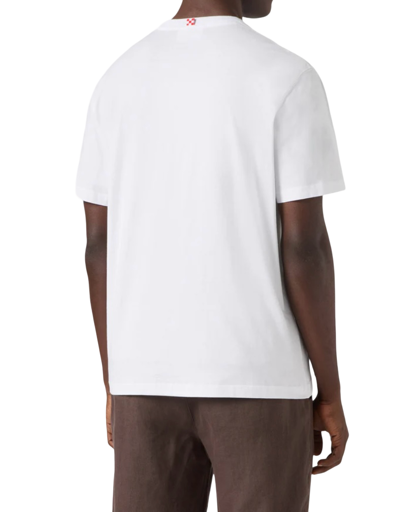MC2 SAINT BARTH - T-shirt Austin Bianca con Orologio e Ricamo Call Me James